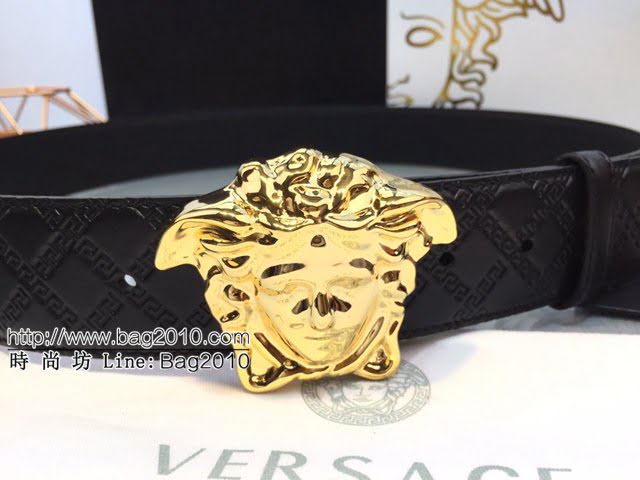 VERSVE男士皮帶 範思哲希臘回紋壓花腰帶  jjp1947